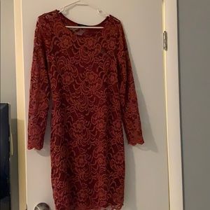 Lace long sleeve dress